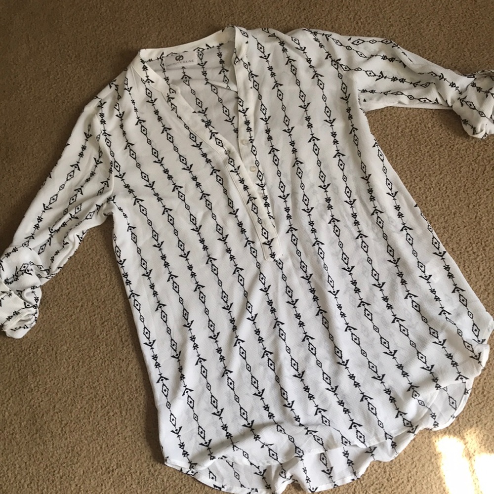 Arrow print sheer top